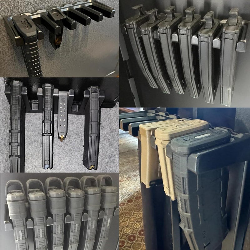 DINGDOON ABS Magazine Holder, Ar Magazine Holder for Gun Safe, Mag Storage Rack for Pmag, Glock, Amend 2, Hexmags, Mftmags, Magpulmag - Image 3